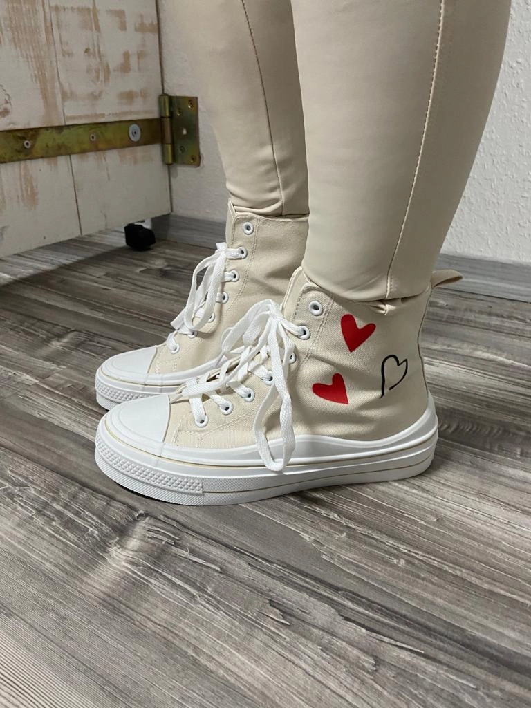 Sneaker "Herzliebe" Beige Galizio Torresi Sneaker