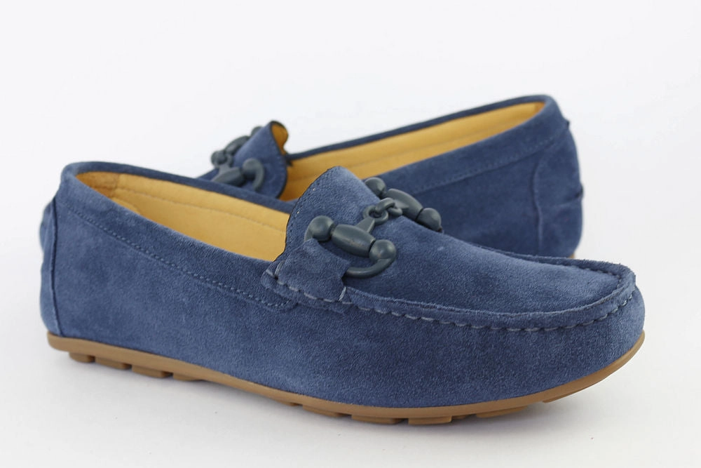 'Vittoria' in Denim Blue Loafers With White Top