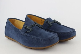 'Vittoria' in Denim Blue Slipper Style Loafers