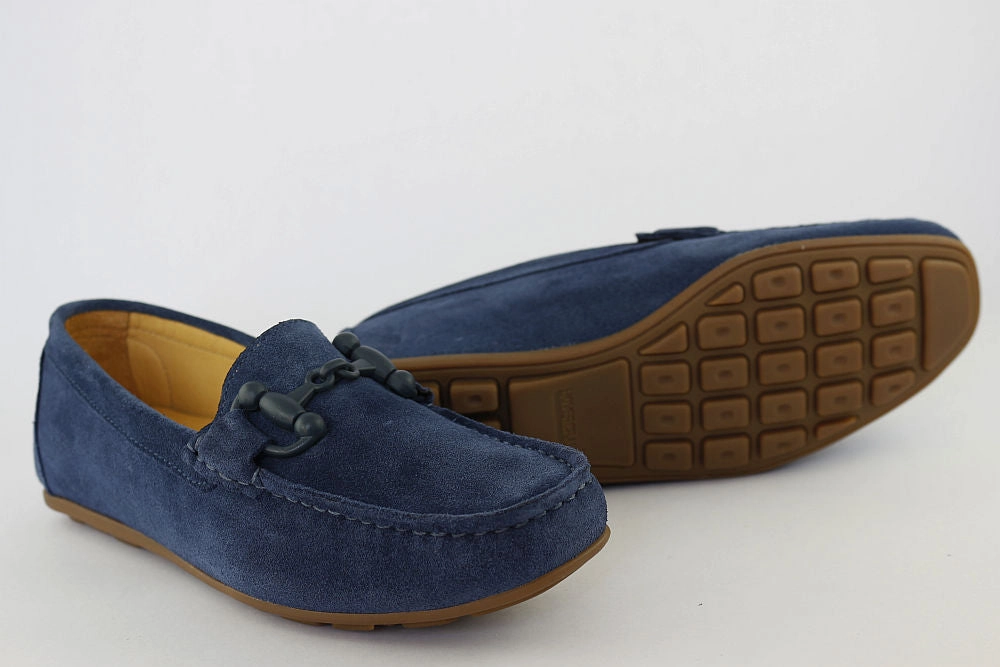 'Vittoria' in Denim Blue Ralph Lauren Tassel Loafers