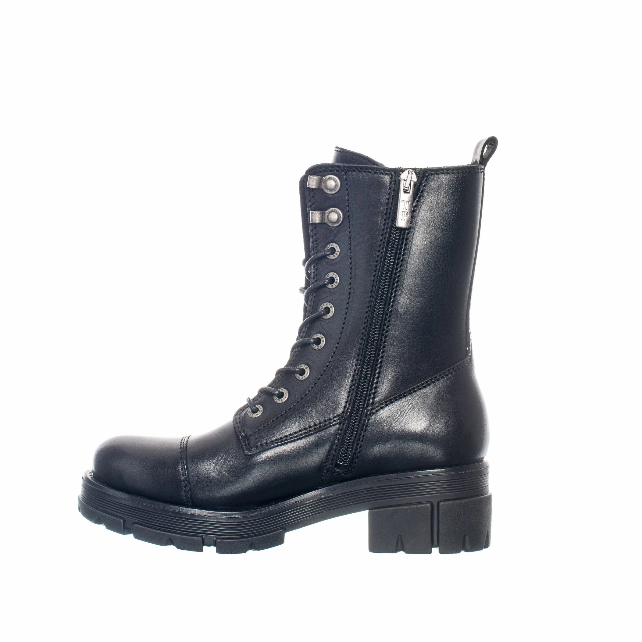 Overknee Stiefel Mit Gürtel Leder-Schnrboots, Cecilia mit hherem Schaft