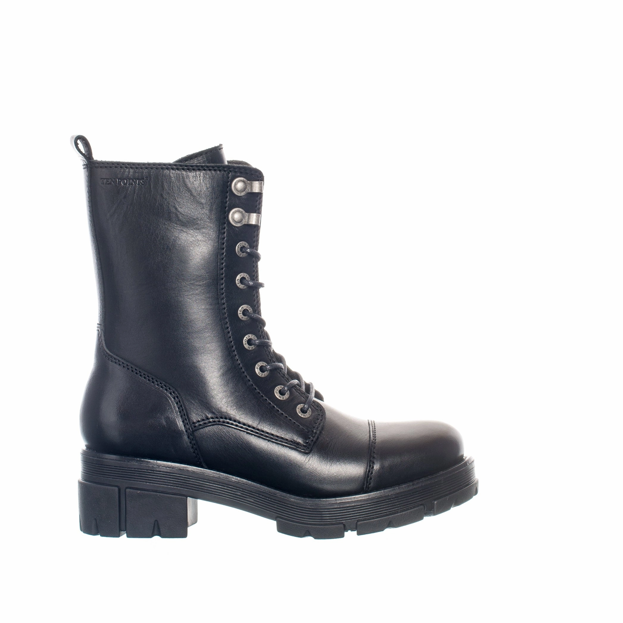 Leder-Schnrboots, Cecilia mit hherem Schaft Stiefel Hippie