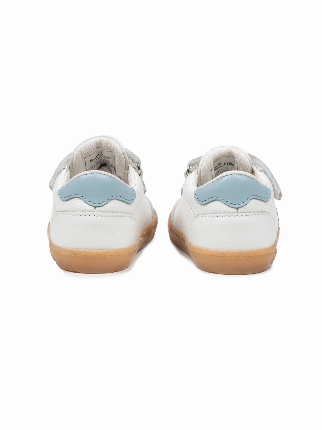 Hochwertige Lederschuhe Herbst Barfu-Sportschuhe aus Leder - Wei/Hellblau