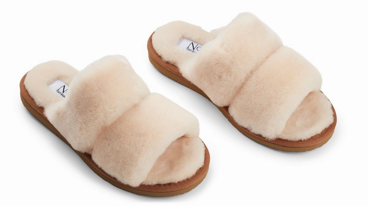 Hausschuhe Leder Pantoffeln Slippers Straps | Lammwolle