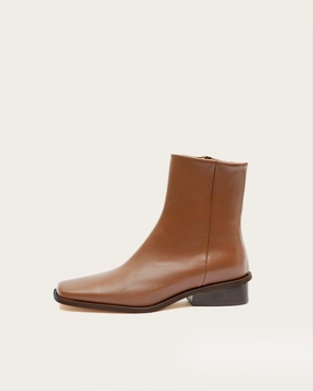 Chelsea Boots Leder Gefüttert Rise Ankle Boot 30mm Leather Brown