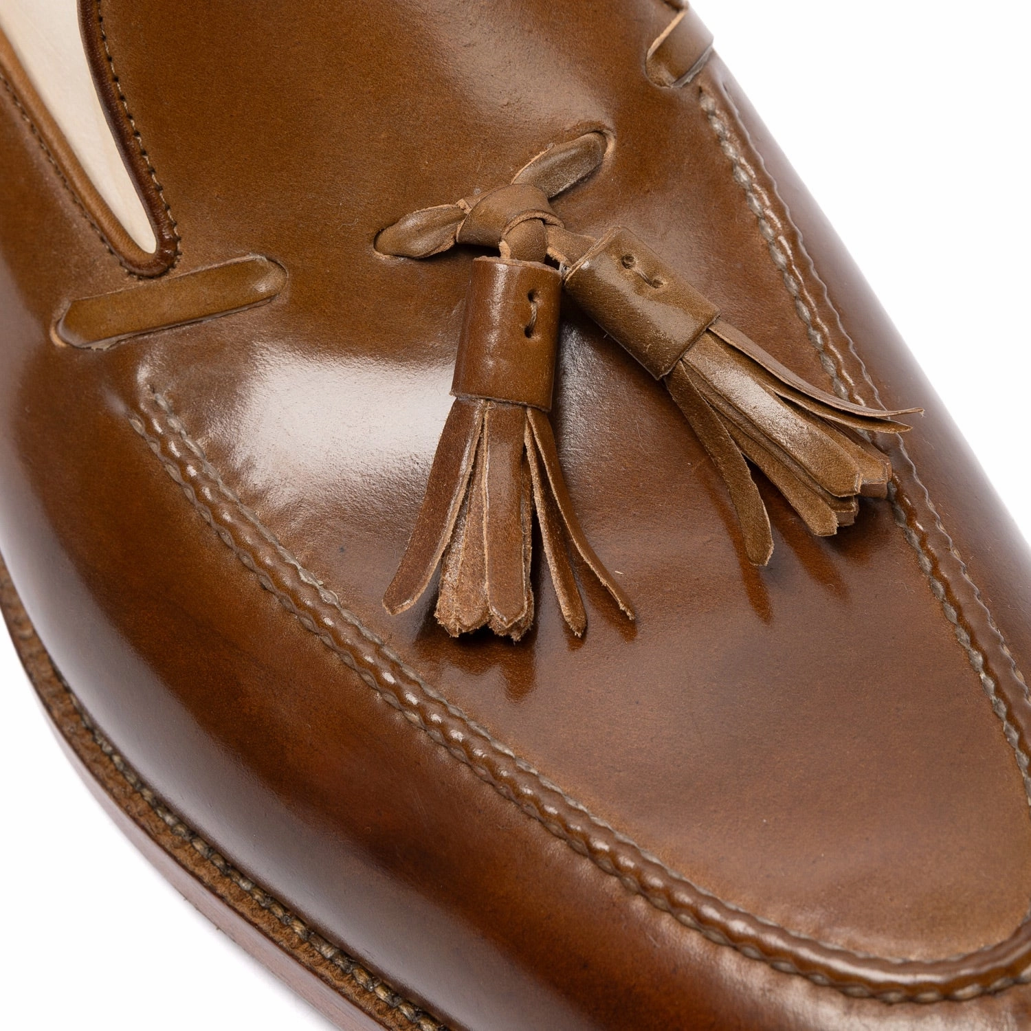 Stiletto Loafers Limited Edition: Loafer "American Split Tassel" aus original Horween Shell Cordovan - reine Handarbeit