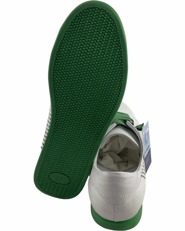 Cosmos Comfort 6288-301-1  Damen Sneaker Wei/Grn  Leder Candice Cooper High Sneaker