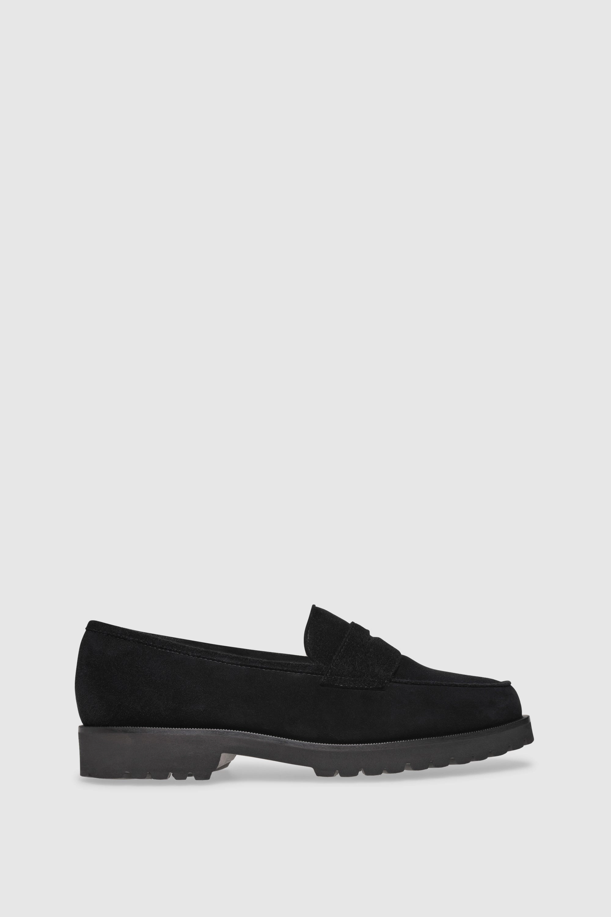 Loafer 1471 Camoscio Black Shearling Latte Loafers With High Sole