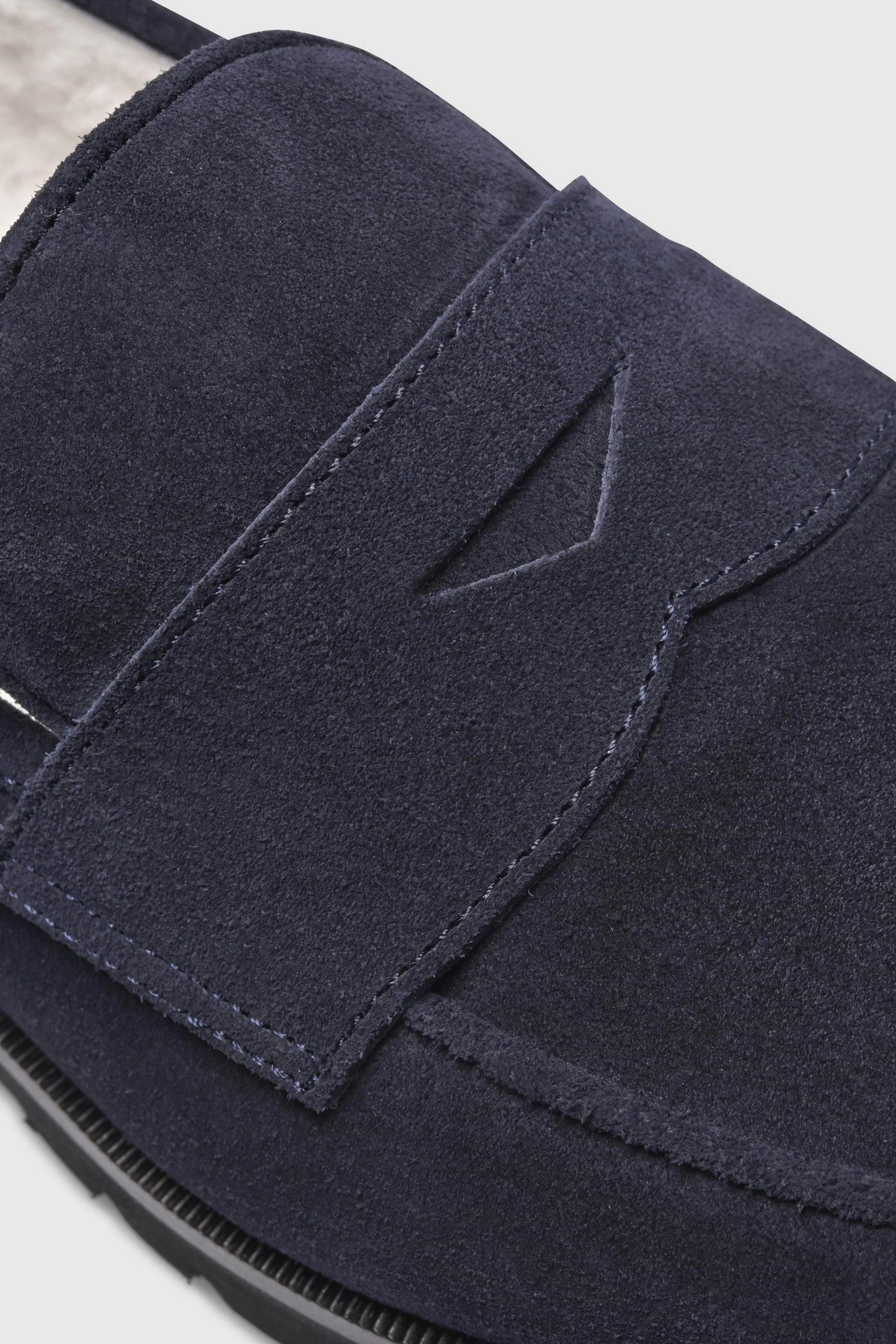 Loafers Cosmo Loafer 1471 Velour Navy Shearling Latte