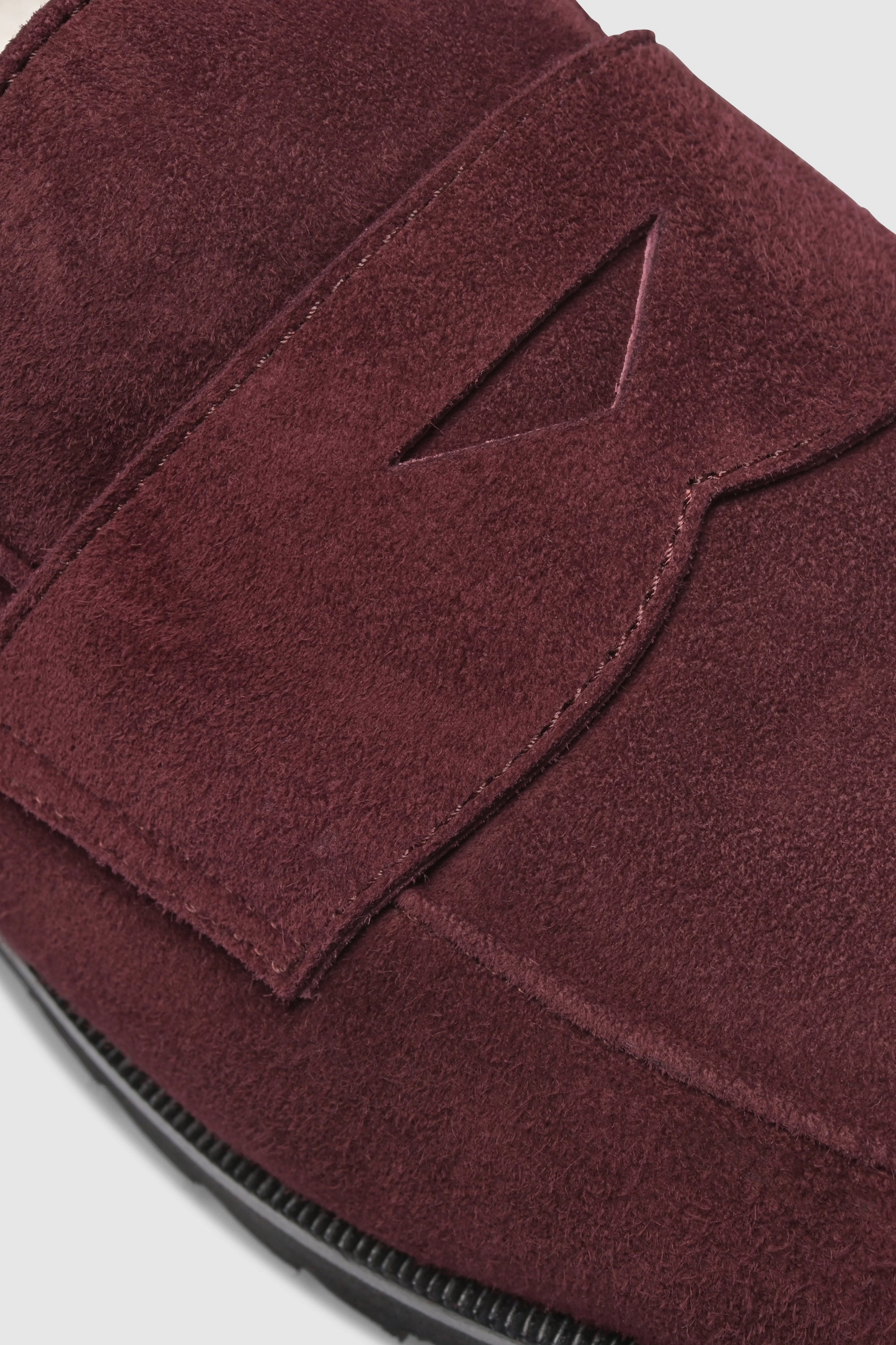 Polo Penny Loafers Loafer 1471 Velour Plum Shearling Latte