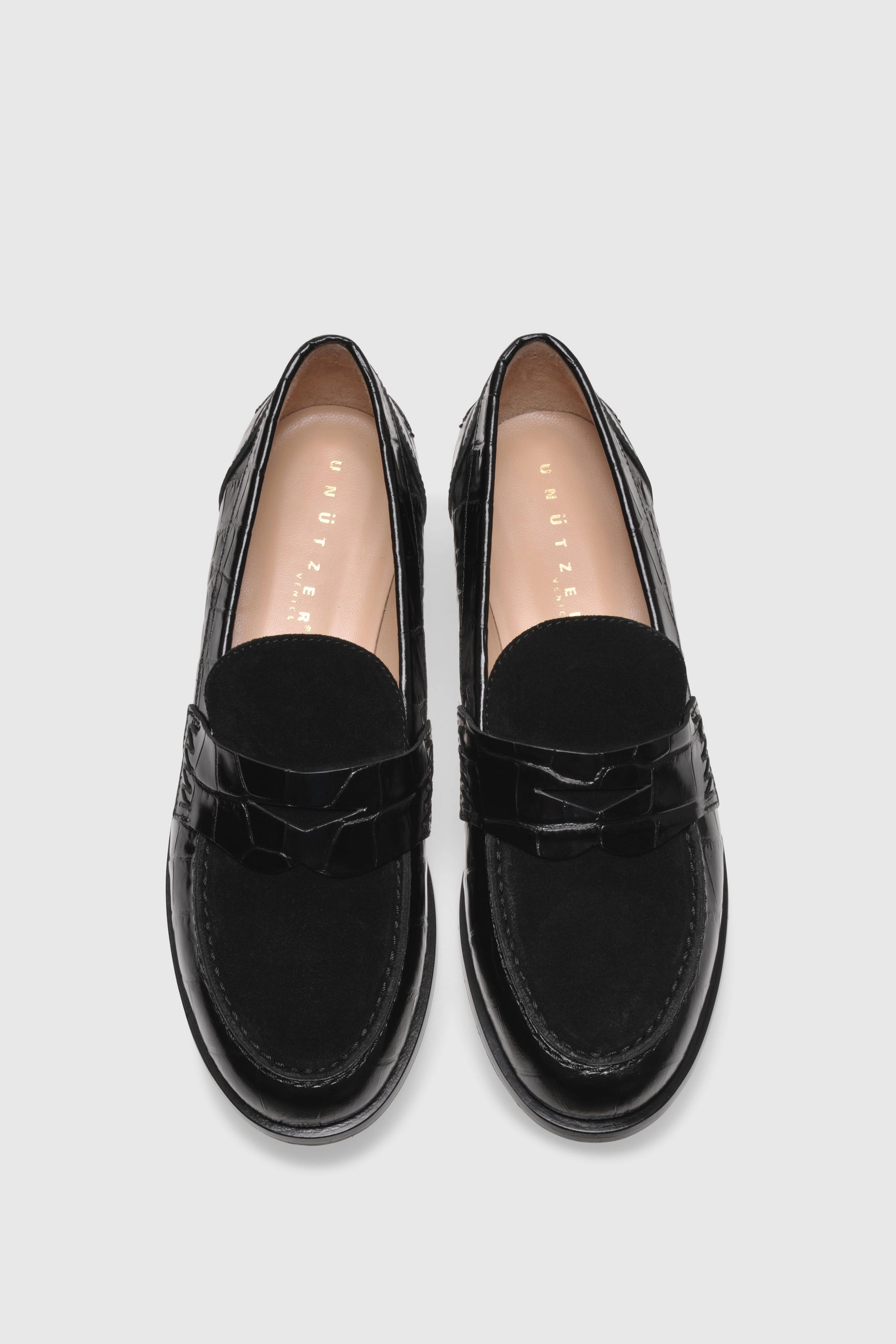 Loafer 9250 Cocco Stampato Velour Black Spanish Loafers
