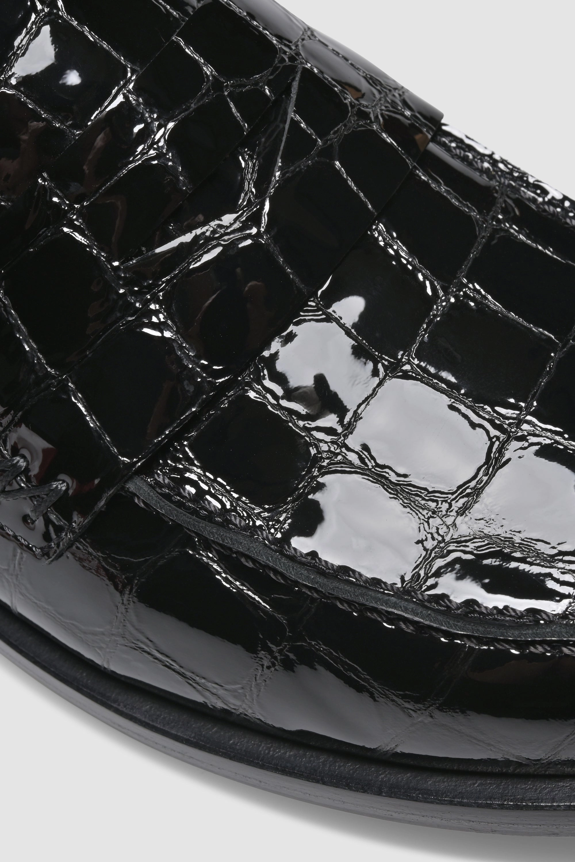 Gh Wide Loafers Loafer 9250 Cocco Stampato Vernice Black