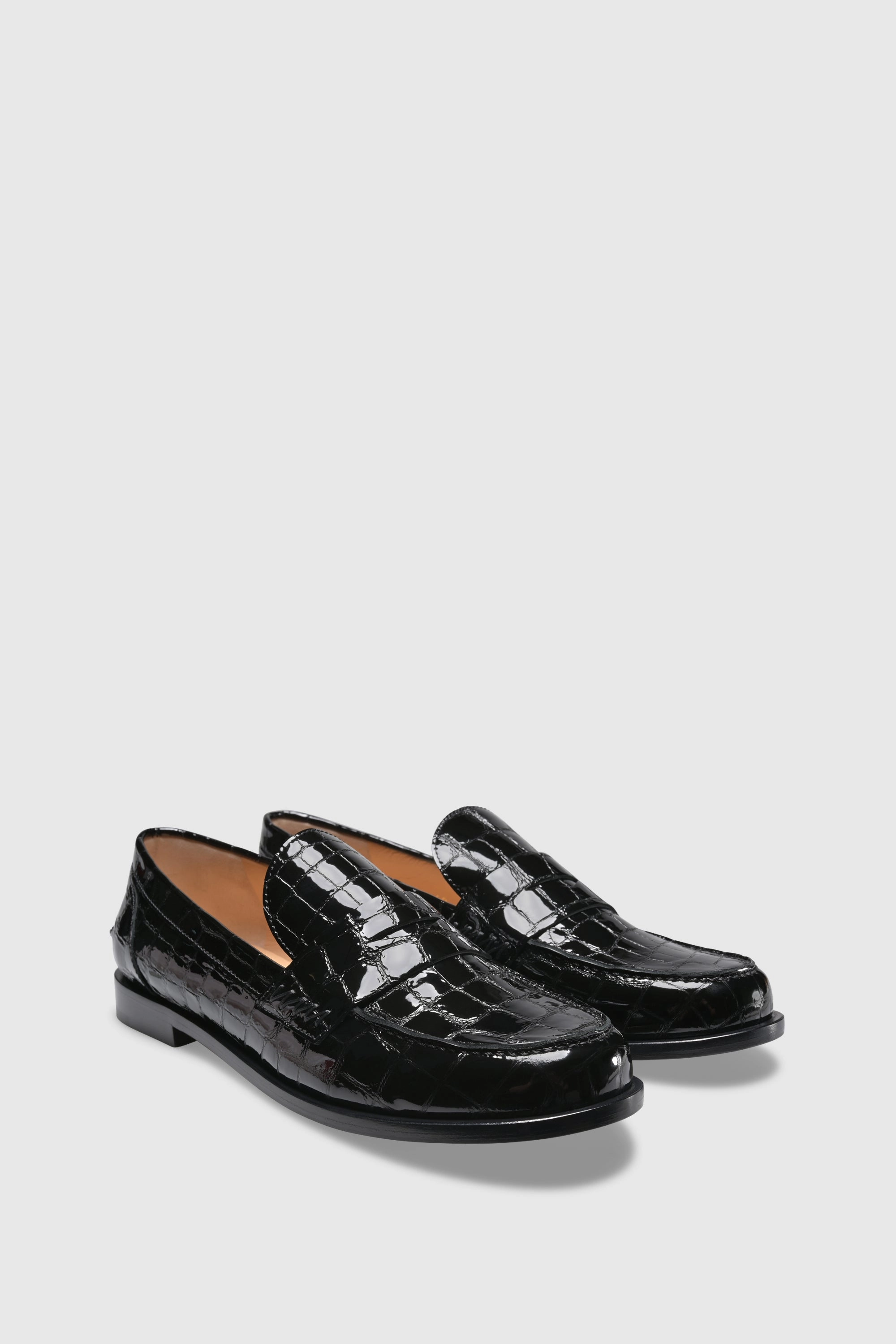 Loafers Zum Kleid Loafer 9250 Cocco Stampato Vernice Black