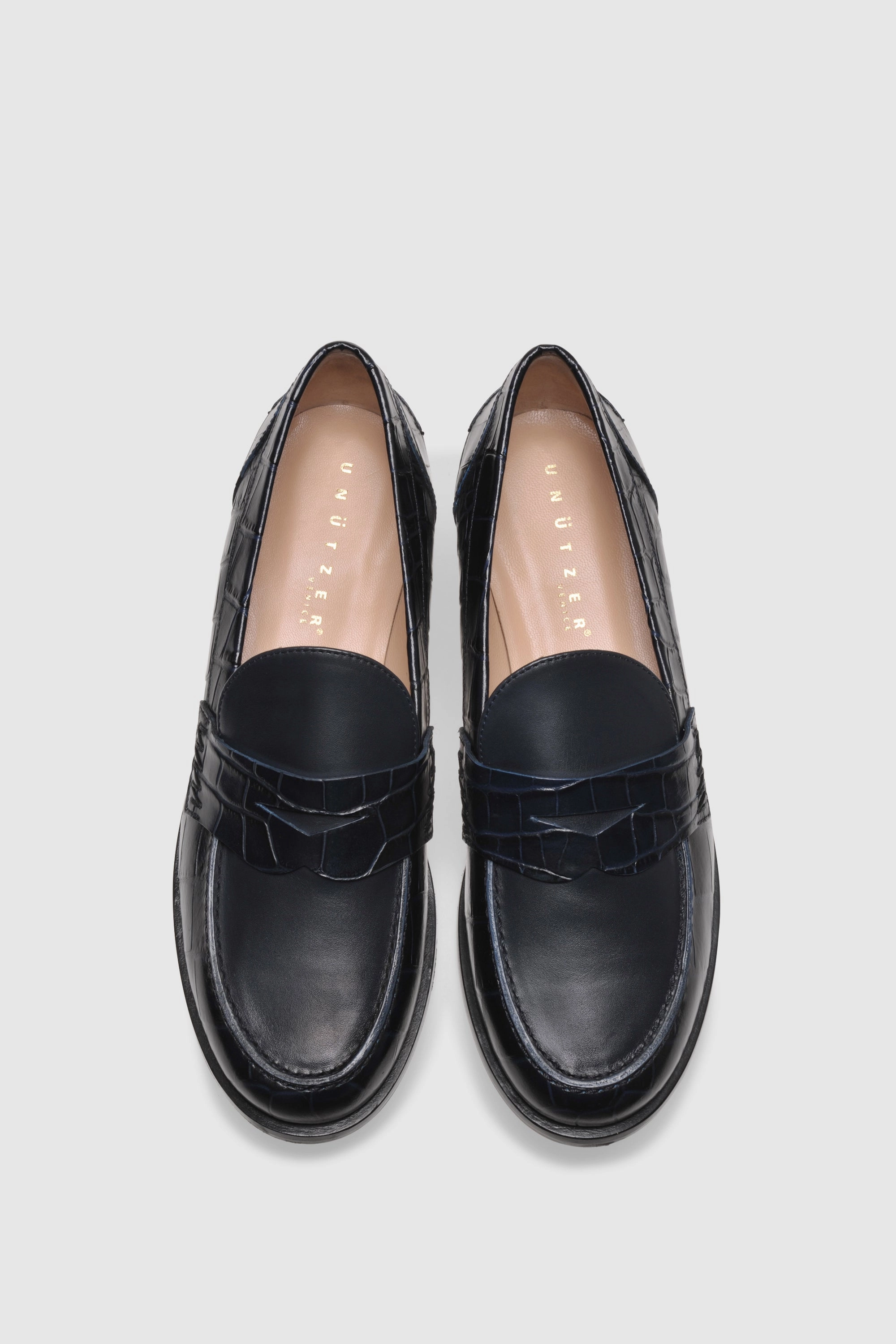 Loafer 9250 Cocco Stampato Vitello Navy Kiss Loafers