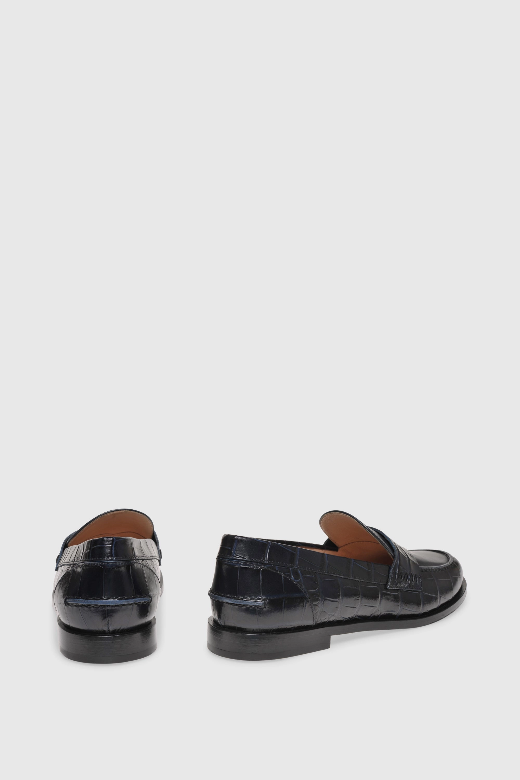 Dutch Loafers Loafer 9250 Cocco Stampato Vitello Navy