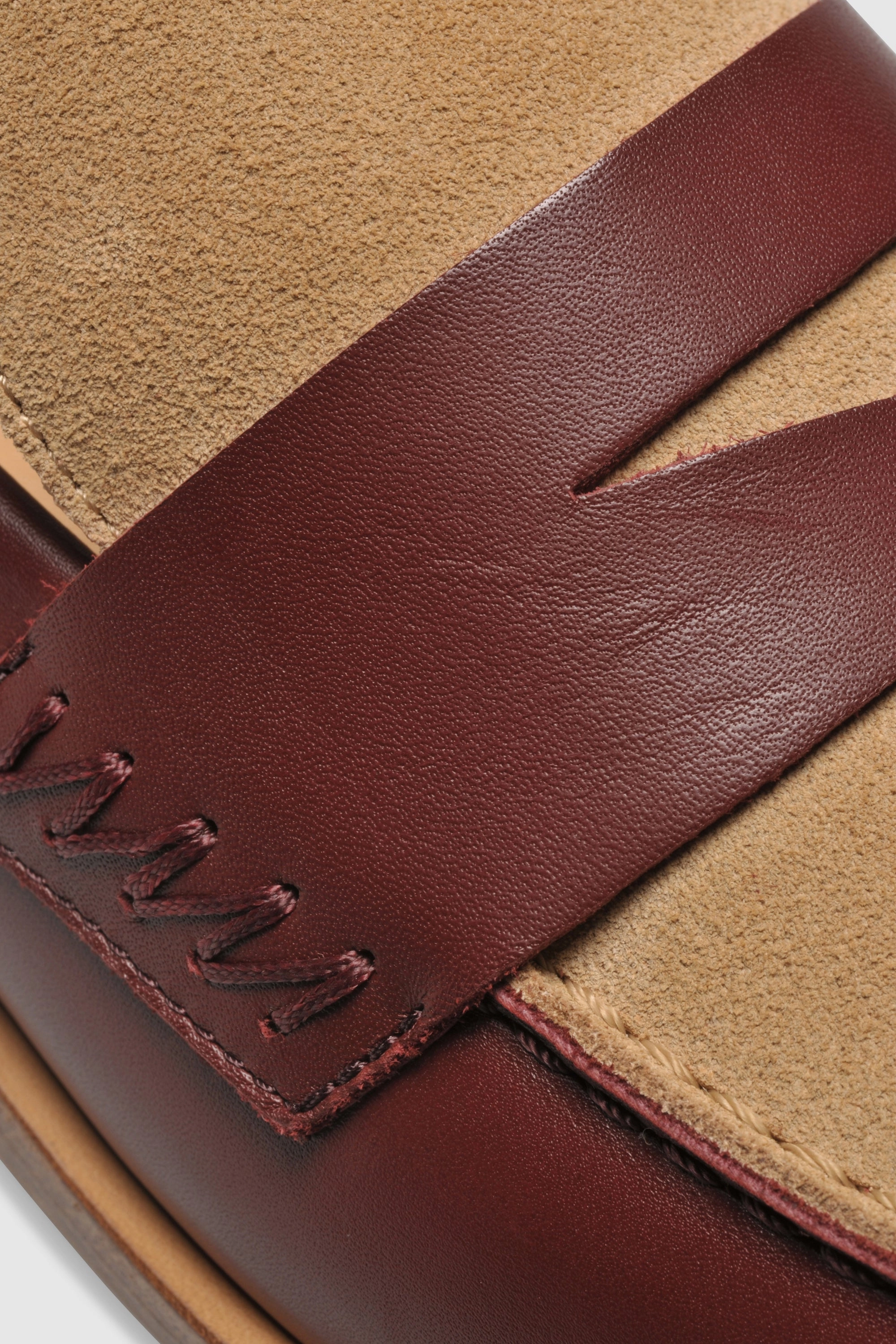 Loafers And Flats Loafer 9250 Vitello Velour Bordeaux Beige