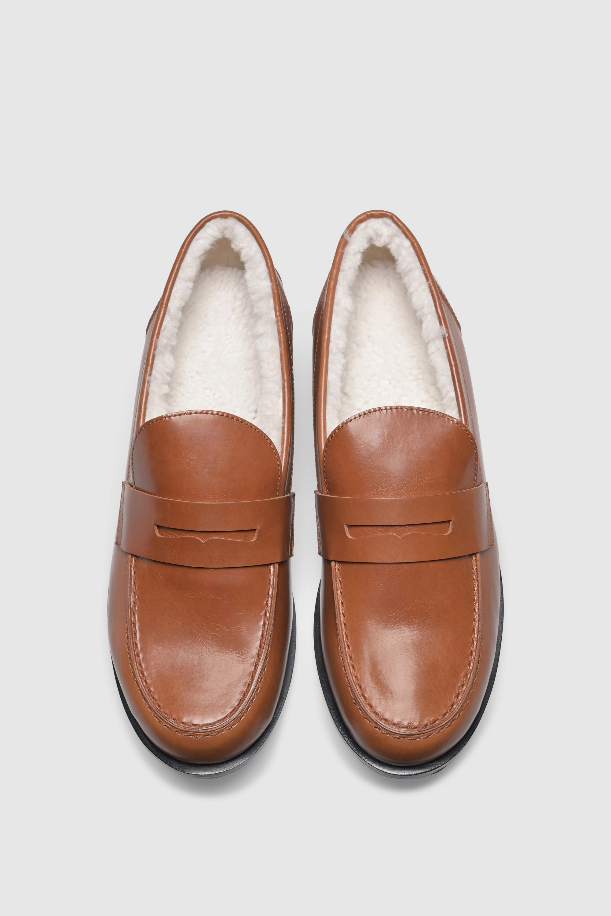 Munro Loafers Loafer 9464 Vitello Shearling Brushed Brown Beige