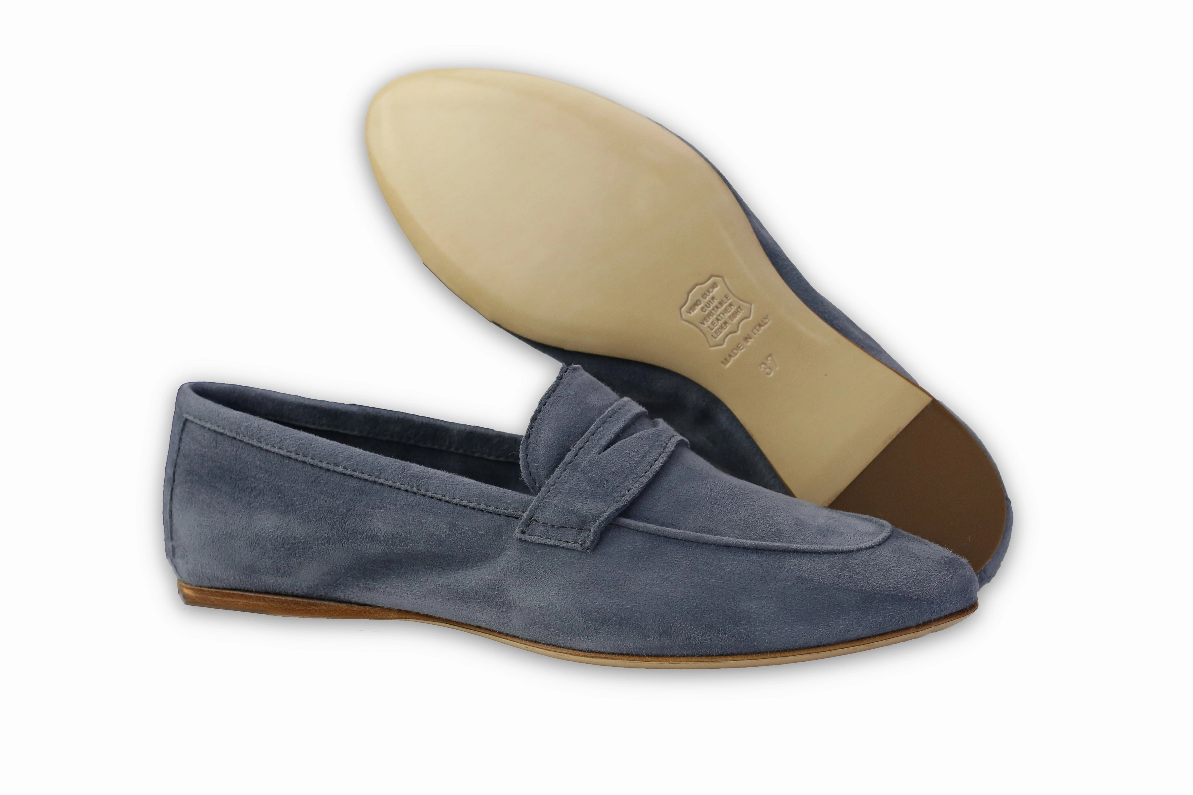 Pocket Primula Denim Brown Vegan Loafers