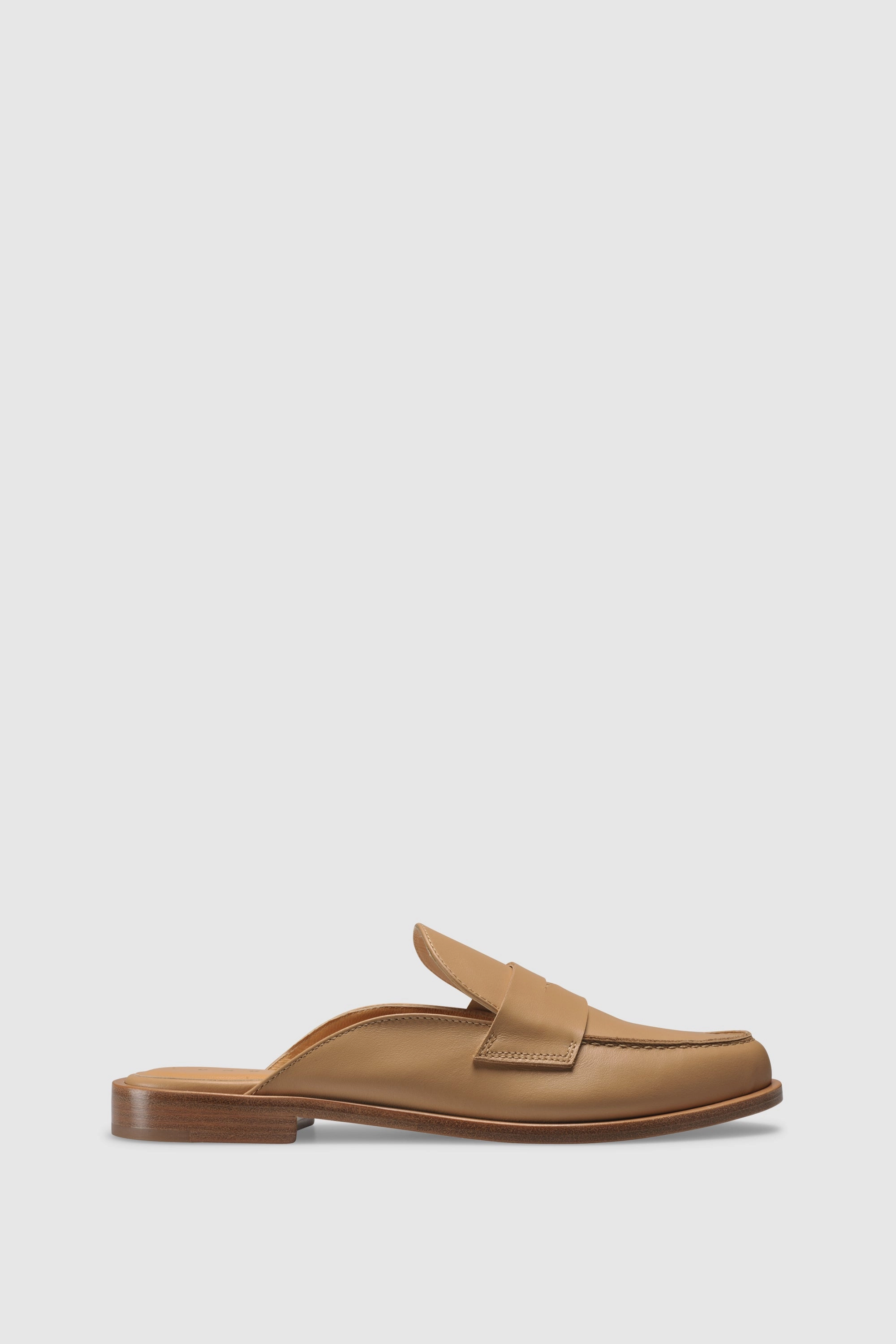 Loafer Mule 9408 Vitello Light Beige Soft Leather Penny Loafers