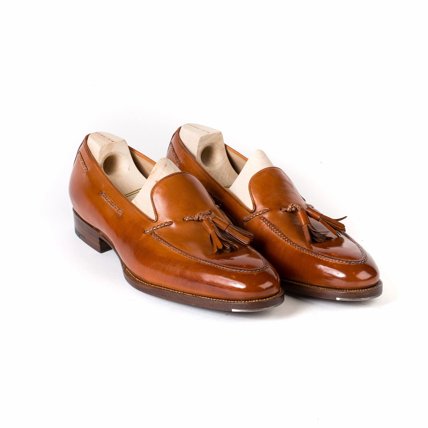 Sergio Loafers Loafer "Classic-Tassel" aus cognacbraunem Kalbsleder - reine Handarbeit