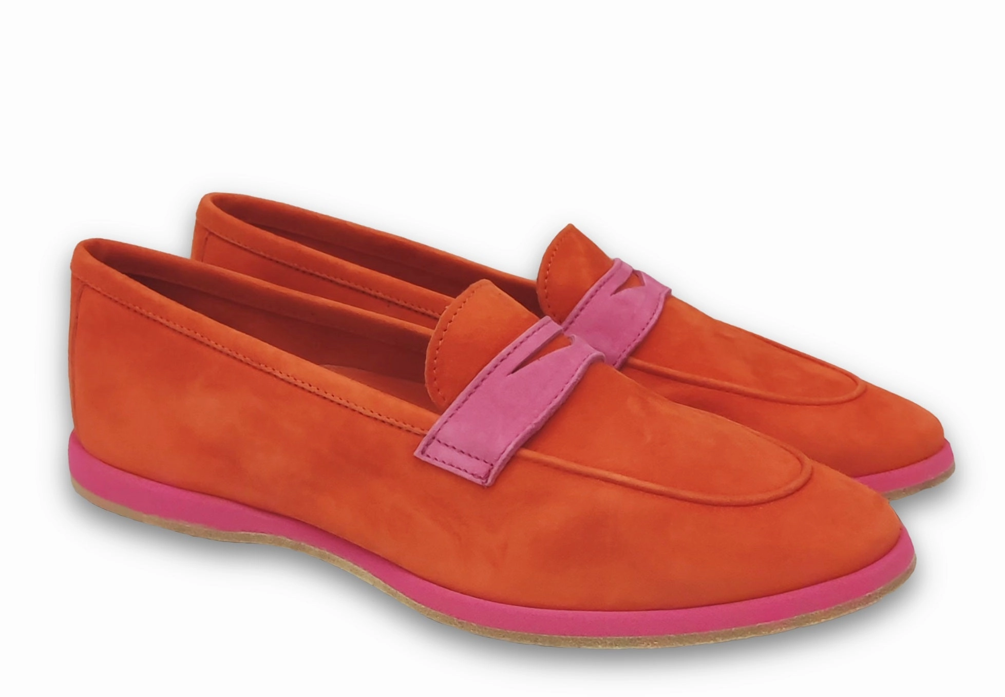 Lotus Loafers Pocket Primula Arancio&Fucsia