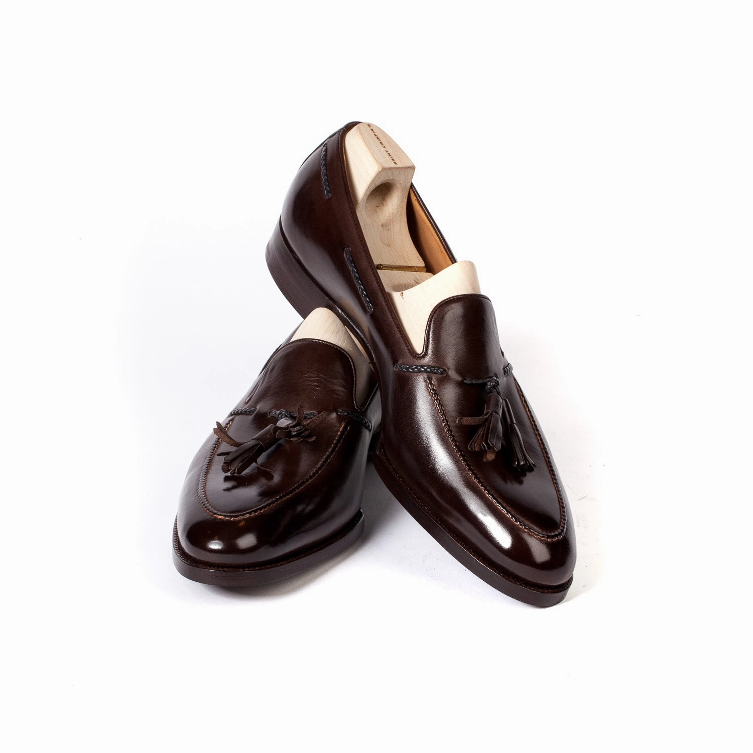 Loafer "Classic-Tassel" aus dunkelbraunem Kalbsleder - reine Handarbeit Nelson Loafers
