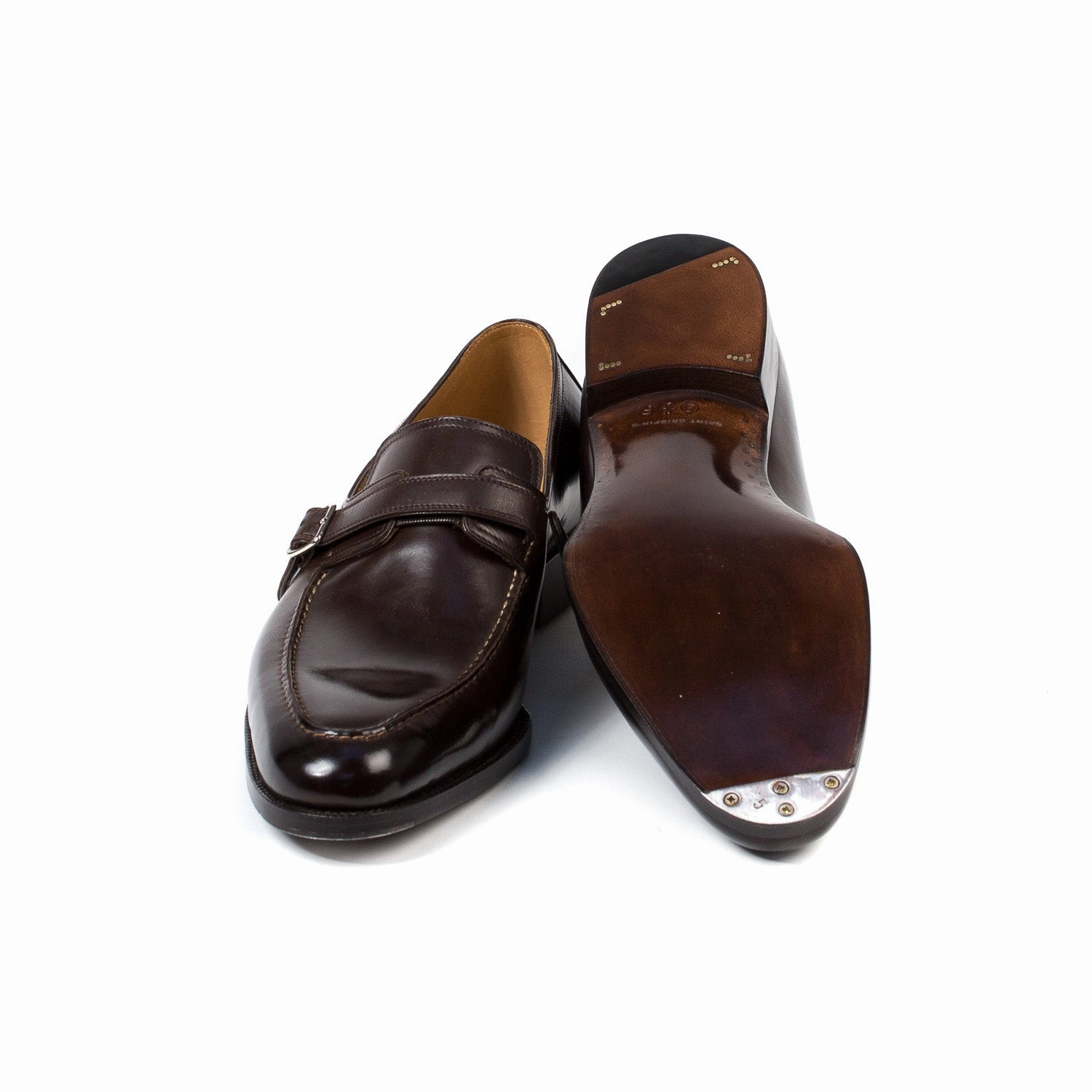 Quality Leather Loafers Loafer "Dress-Buckle" aus dunkelbraunem Kalbsleder - reine Handarbeit