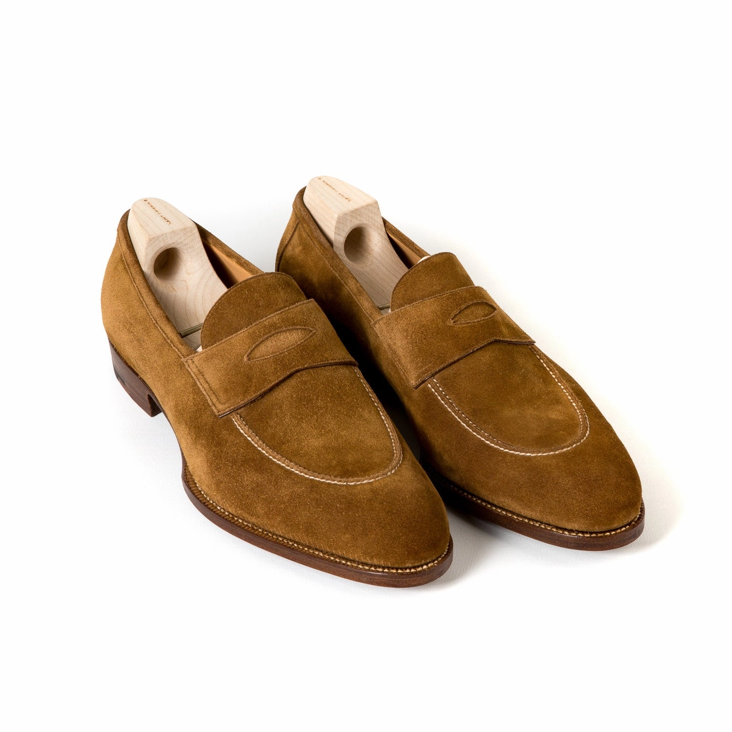 Loafer "Dress Penny" aus tabakbraunem Rauhleder - reine Handarbeit Loafers Original