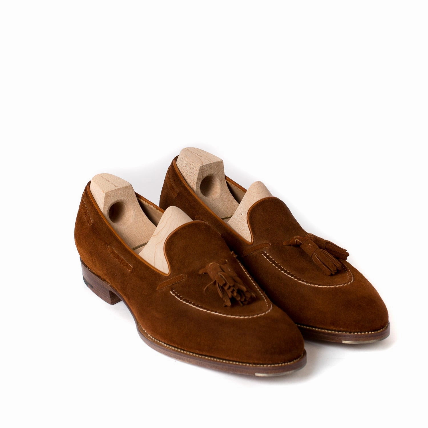 Loafer "Short Vamp Tassel" aus cognacbraunem Rauhleder - reine Handarbeit Copenhagen Loafers