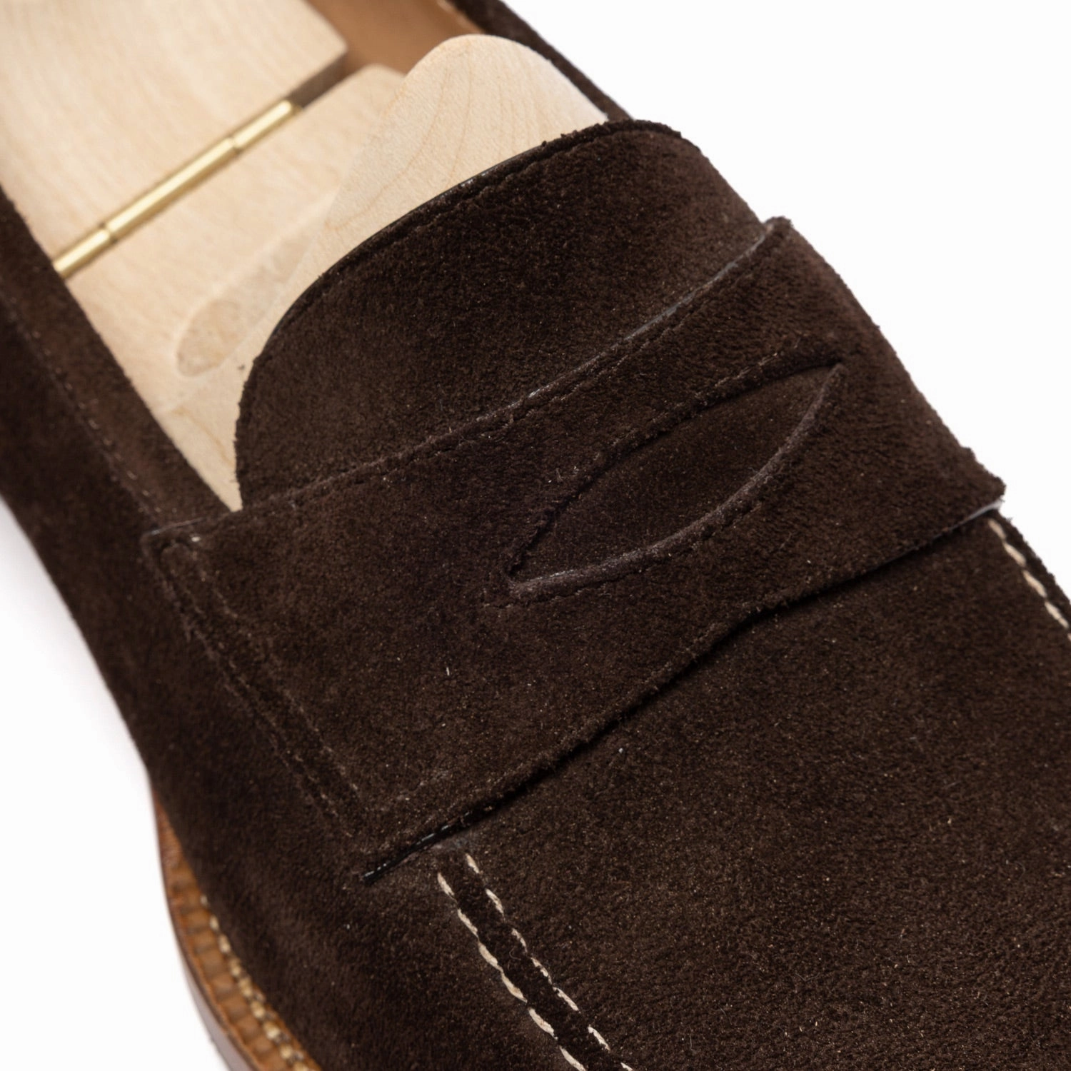 Loafers Dress Loafer "American Casual Penny" aus dunkelbraunem Rauhleder - reine Handarbeit