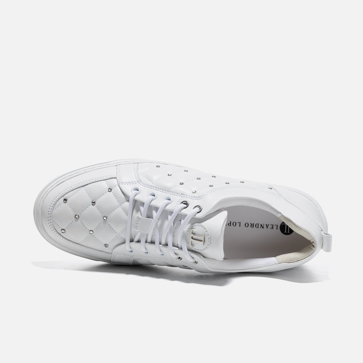 Sneaker 37 Low Top - Ezio - White Diamond Rivets