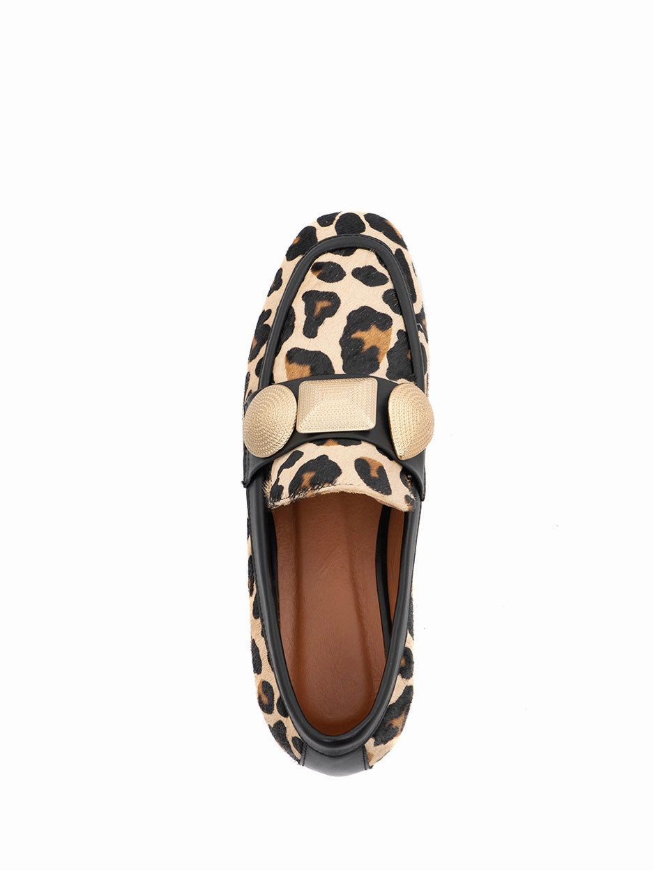 Adrian Tassel Loafers Lulu | Loafer Leopard/Zwart