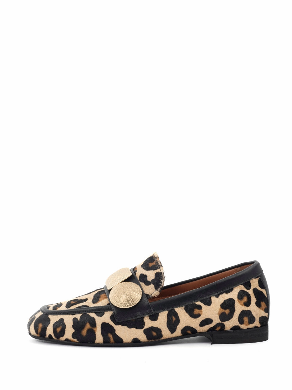 Lulu | Loafer Leopard/Zwart Tuxedo Loafers