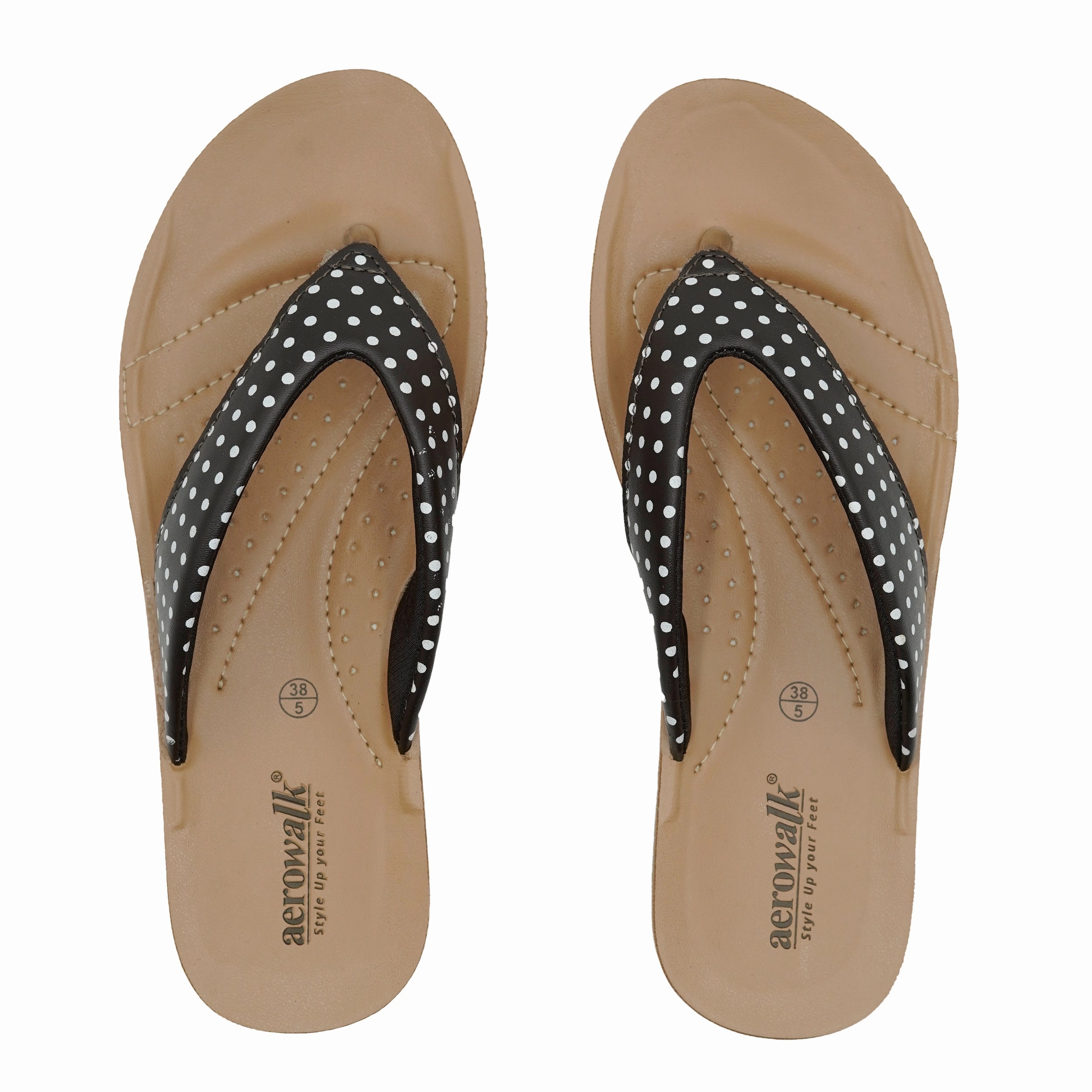 Pantoffeln Für Tanzfüße Aerowalk BROWN Slipper with slip-on for female