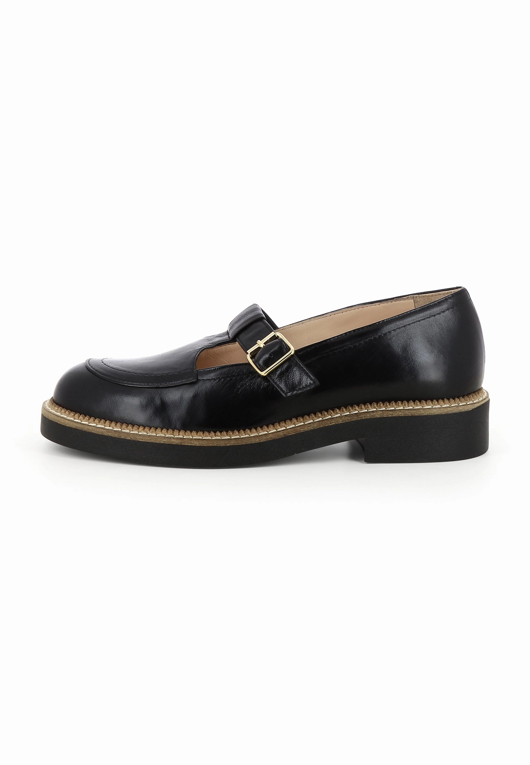 Pantoffeln Größe 46 MARA Damen Slipper  -  Glanzleder Schwarz