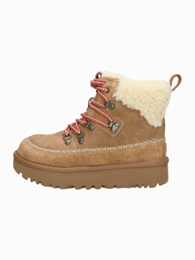 Leder Overknees Stiefel W Classic Alpine Lace-Up chestnut