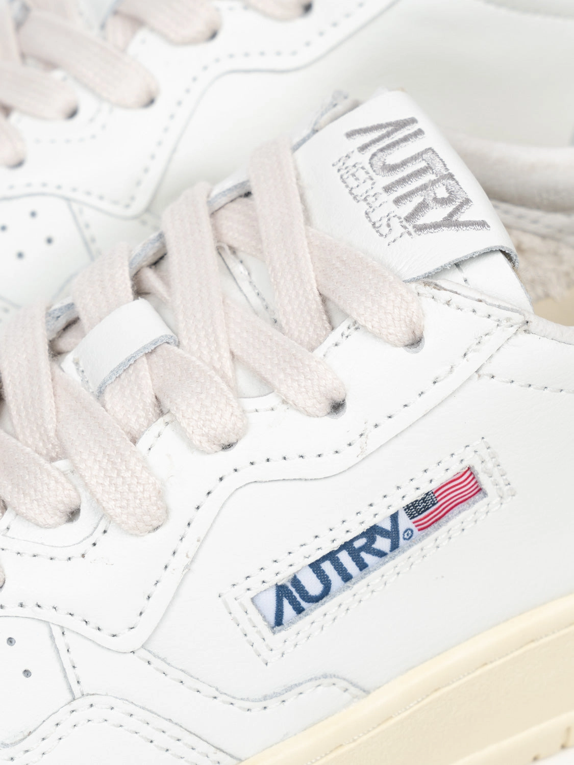 Rot Braune Lederschuhe Medalist Kids LowSneaker aus Leder - Wei