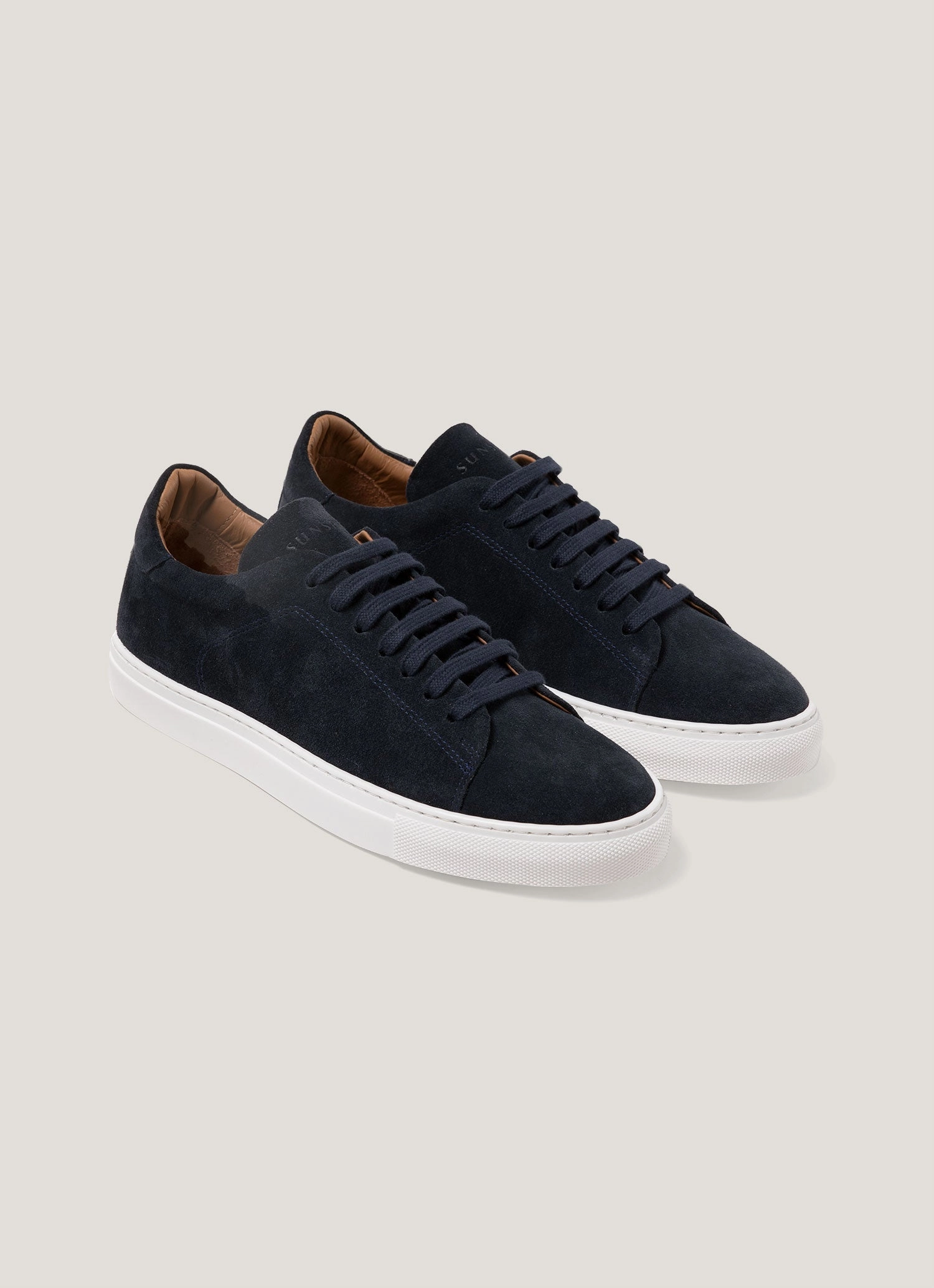 Men's Suede Tennis Shoe in Light Navy Sneaker H Weite