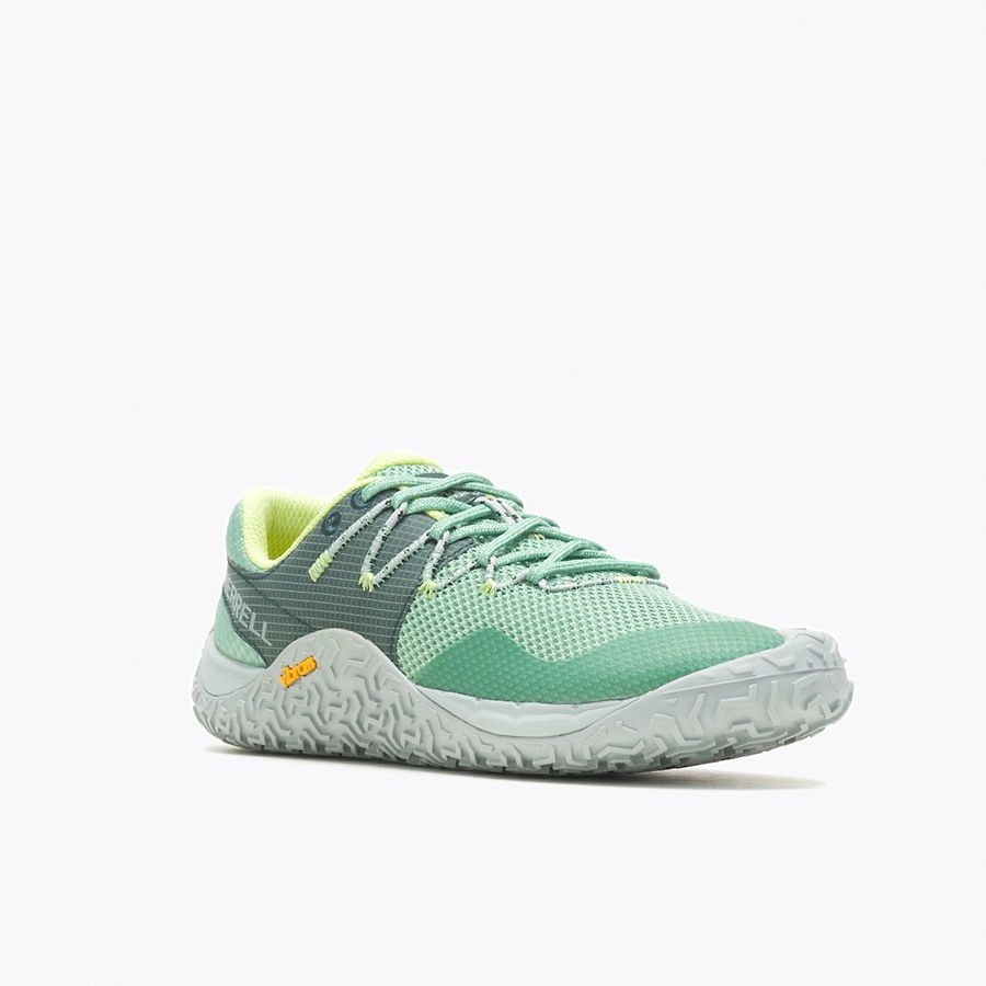 Wanderschuhe Schnüren Flaschenzug Merrell Trail Glove 7 Damen - jade