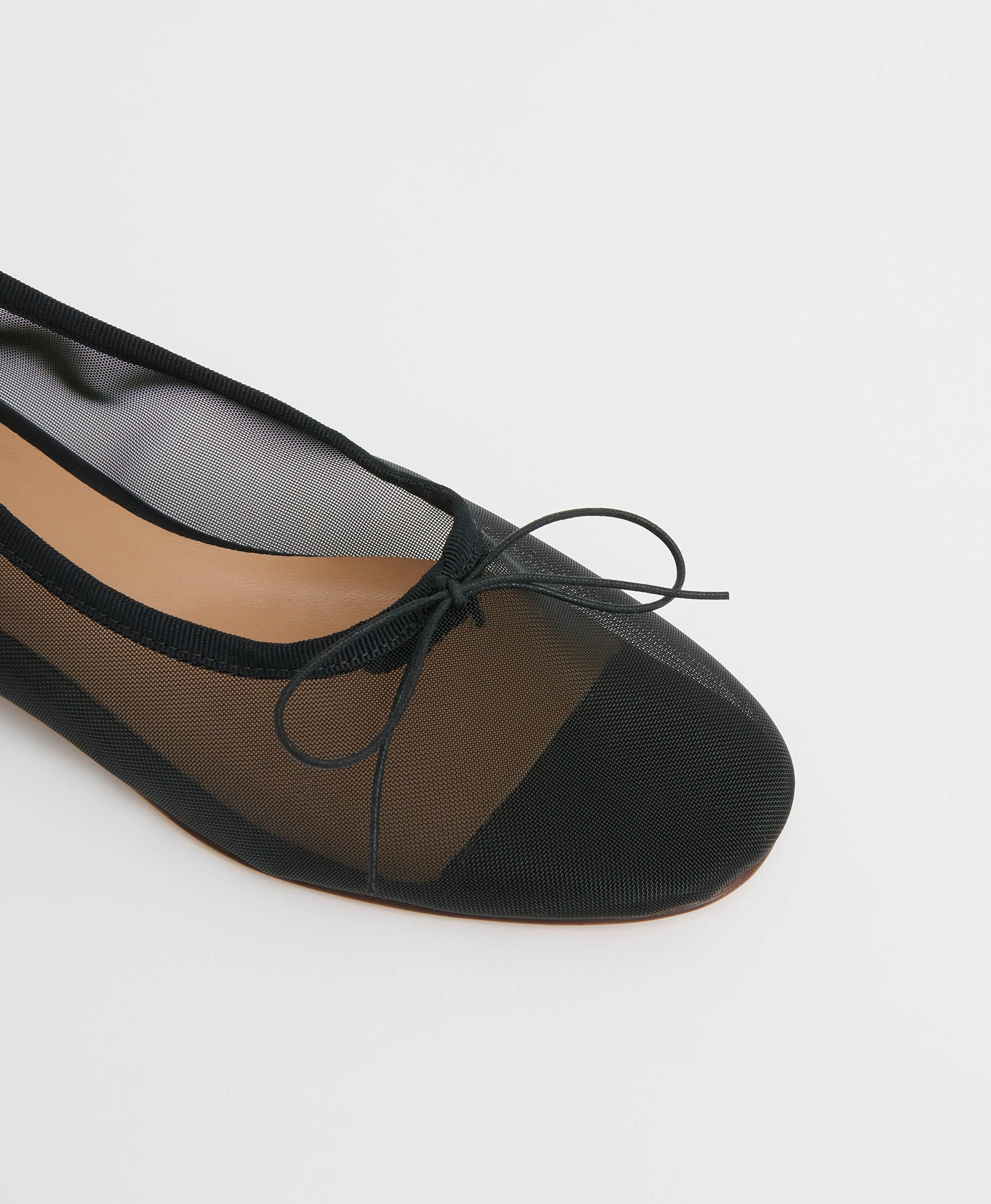 Flache Warme Pantoffeln Mesh Dream Ballerina - Black