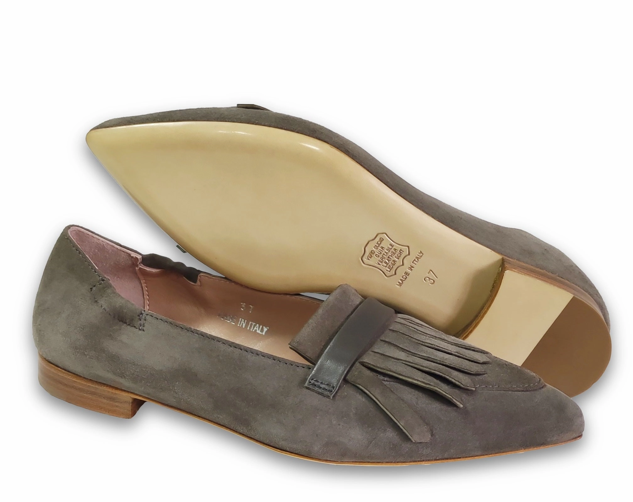 Dalia Loafers Ballerina Alice Suede Lavagna