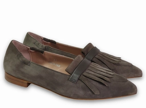 Adrian Platform Loafers Ballerina Alice Suede Lavagna