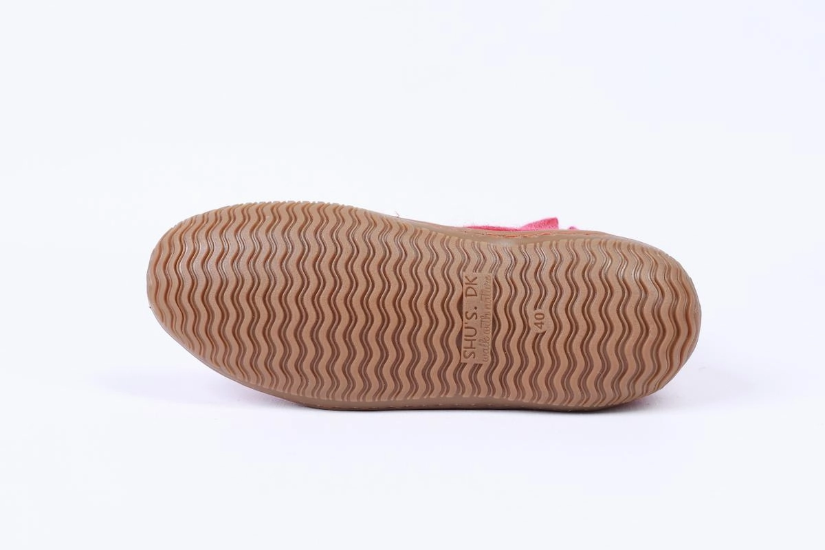 Wollstiefel (100% reine Wolle) - Modell Rot mit Gummisohle Hedwig Pantoffeln