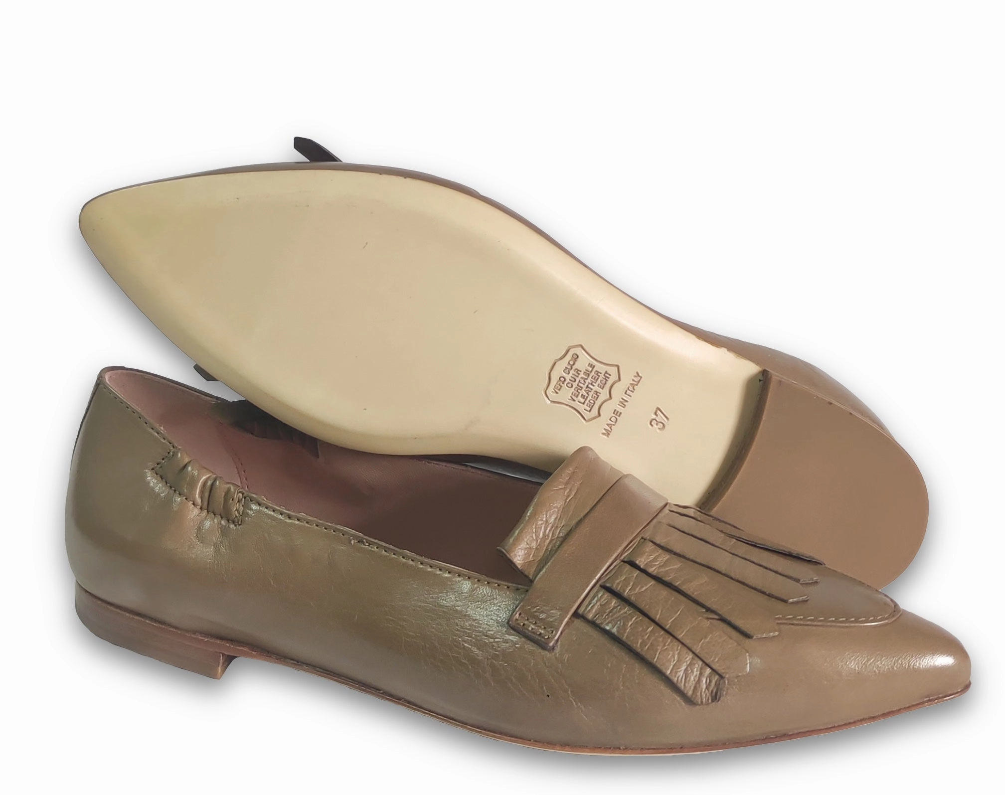 Ballerina Alice Taupe Loafers Collab