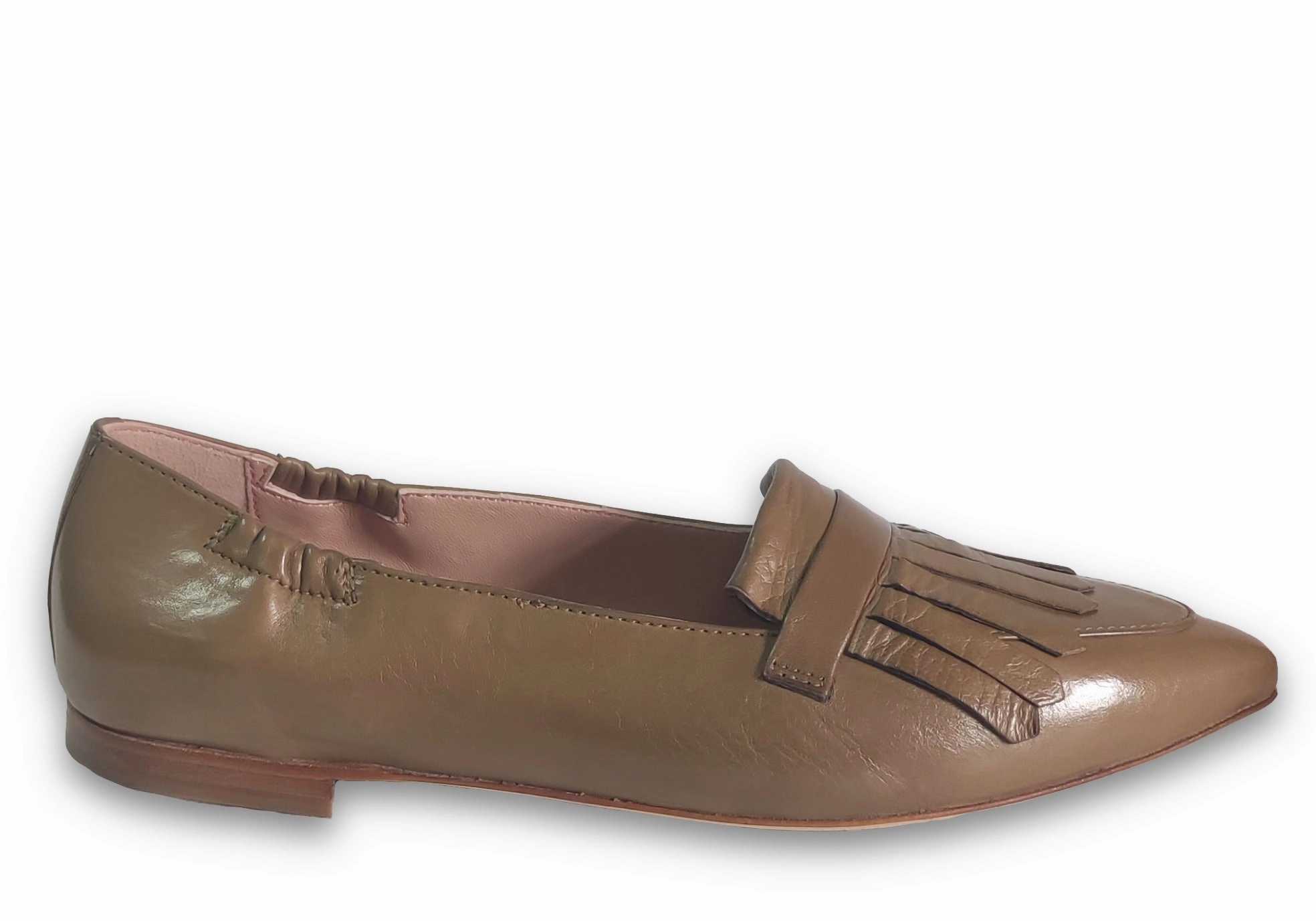 Ballerina Alice Taupe Russell And Bromley Heritage Trim Loafers