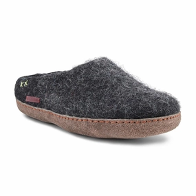 Weihnachten Fensterbank Pantoffeln Classic Slipper - Filzpantoffel mit Ledersohle, schwarz