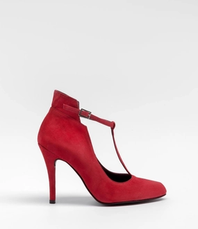 High Heels 3 Cm Absatz T-bar Highheel Tiziana rot