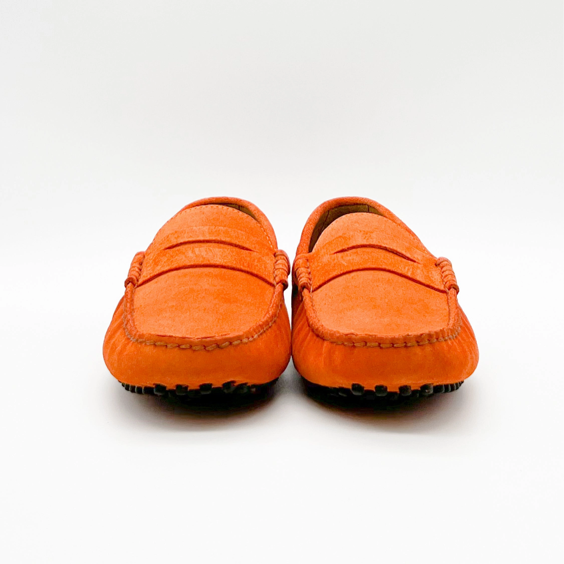 Mokassin Herrenschuhe | Orange Lederschuhe Werden Weiter