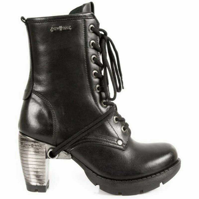 Stiefel Textil New Rock Schuhe Damen- Stiefelette Stiefel Absatz Boots Gothic M.TR001-S1