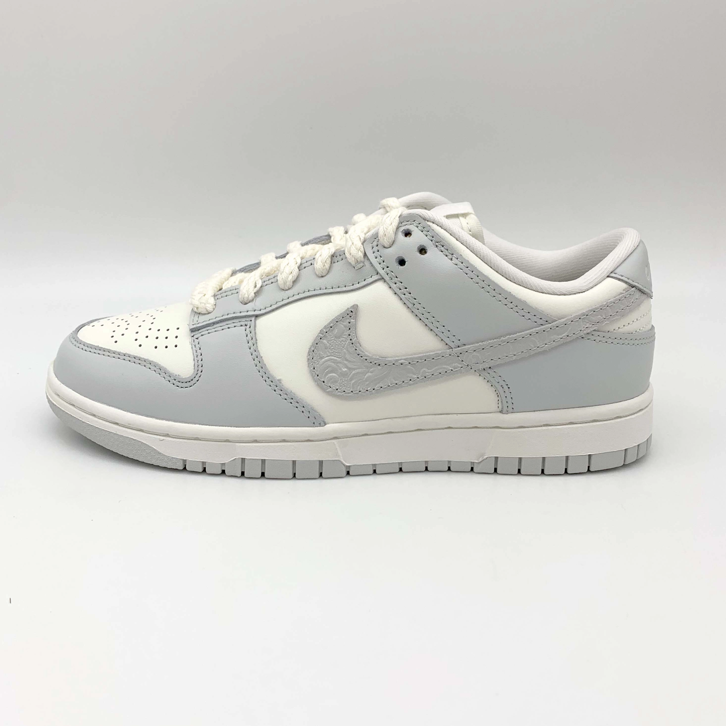 Nike Dunk Low Needlework Sail Aura Sneaker Schnüren Ohne Schleife